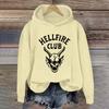 Women's Fashionable Casual Long-Sleeved Printed Hooded Sweatshirt
