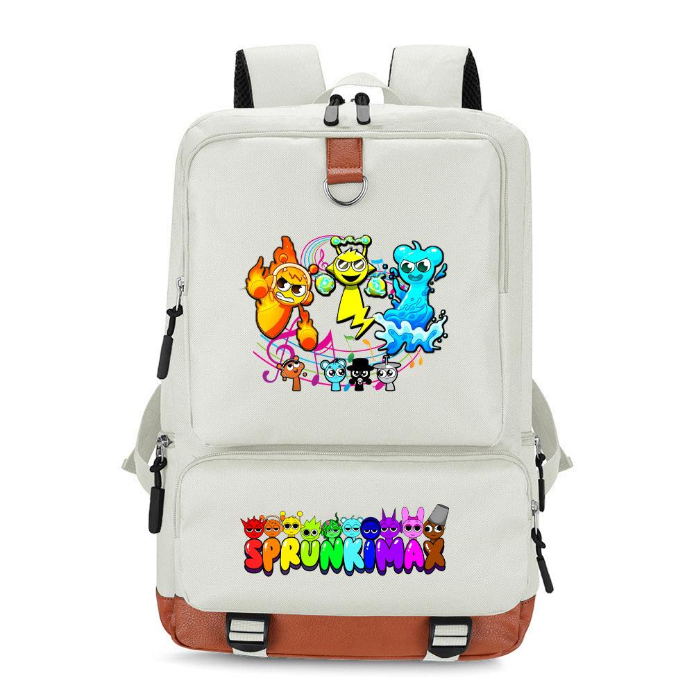 Srunki Backpack Multifunctional Large Capacity Business Backpack Lightweight Burden Reduction Primary and Secondary School Student Bag