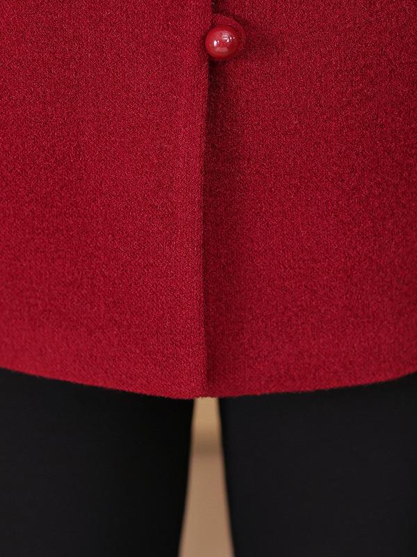 Mom's 2026 Winter Wool Coat - Mother-in-law's Formal Wear for Weddings, Autumn & Winter Style for Middle-aged and Elderly Women