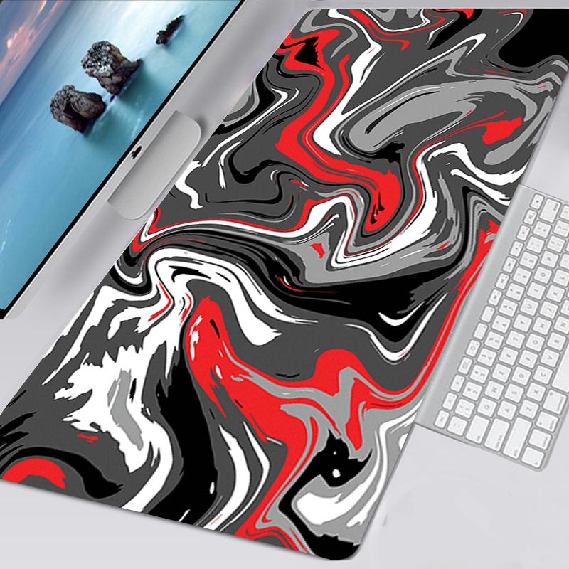 Black and White Mousepad Gamer Kawaii Non-slip Mouse Pad 40x90cm Mouse Mat Sakura Card Gaming Mausepad Deskmat Tappetino Mouse