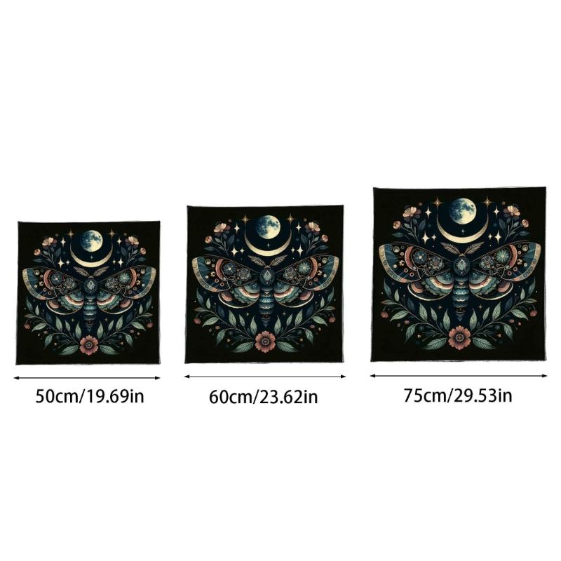 Butterfly Flower Pattern Astrology Tablecloth Tarots Divinations Tablecloth Altars Cloth Divinations Board Game Accessory