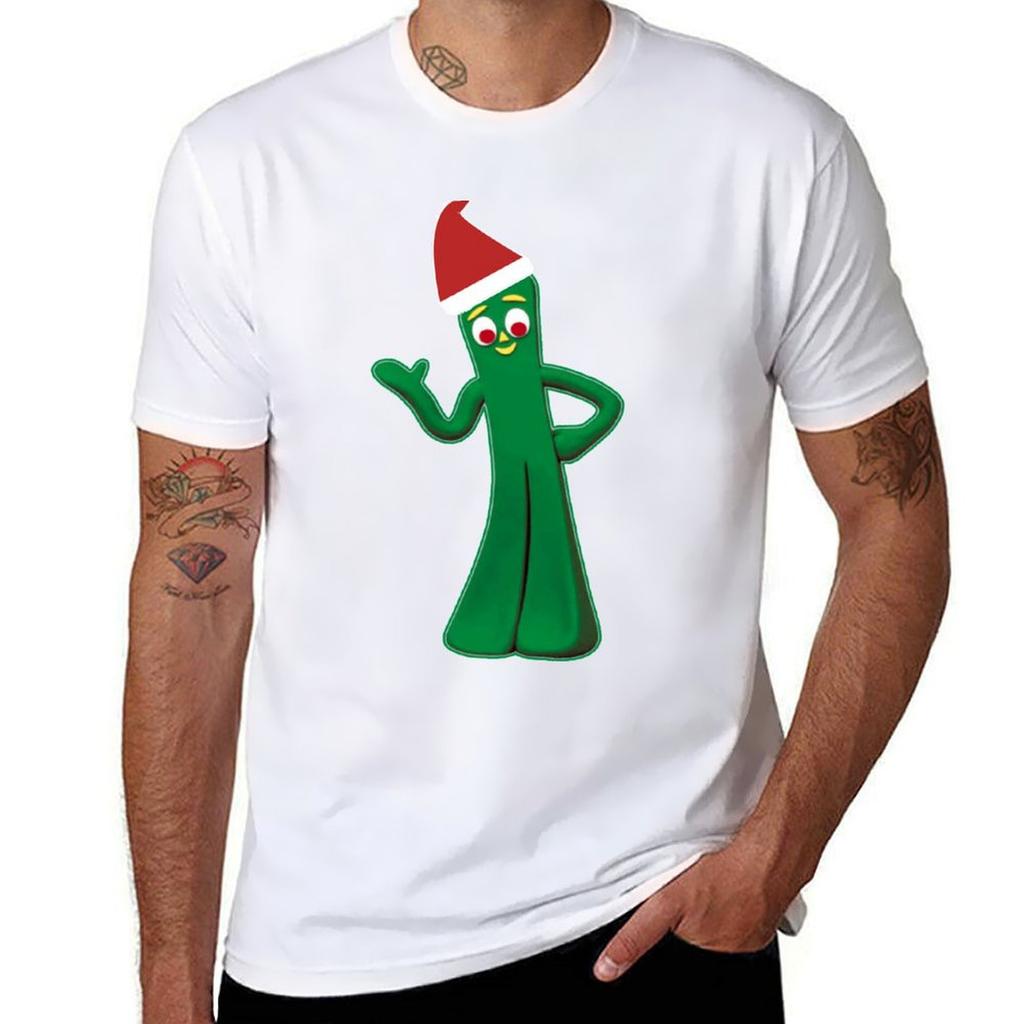 Gumbyys Santa Hat Christmas Tshirt Antiperspiration Workout Top