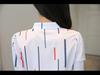 2024 Spring/Autumn Casual Striped Loose Stand Collar White Long Sleeve Women's Pullover Shirt