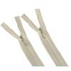 White Invisible Nylon Zipper No. 3 for Cushions with Fabric Edge
