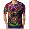 Herren Mode 3D Gedrucktes Herren T-Shirt Rundhals Kurzarm Trendige Streetwear