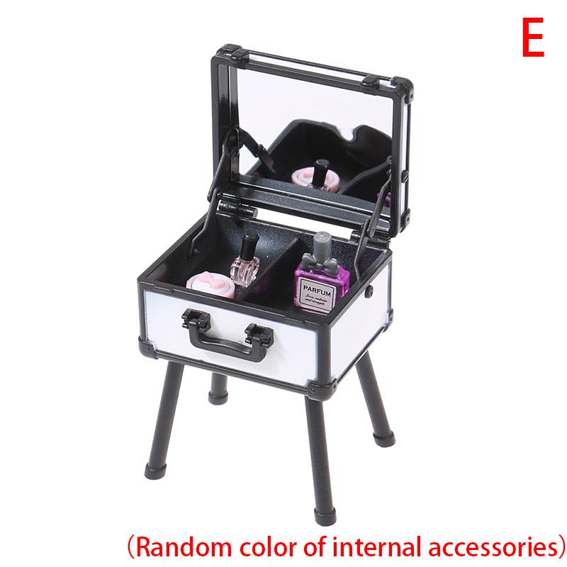 

1:12 Кукольный домик Домашняя сцена Декорация Мини Коробка для макияжа Зеркало для макияжа Модель