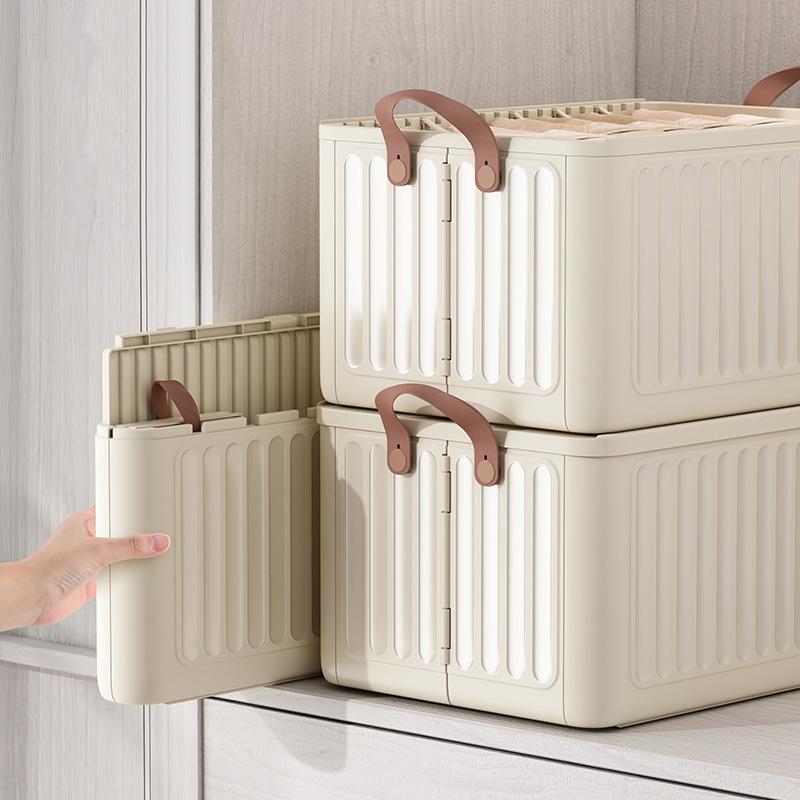 1pc Drawer Clothes Storage Box Foldable Grid Clothes Trousers Storage Basket Large-capacity Storage Box Wardrobe Organizer