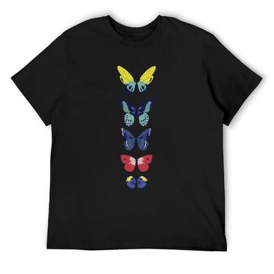 Butterflies T-Shirt Custom T Shirt Graphic Shirts Sports Fans Essential T Shirt Men's Cotton T-shirt