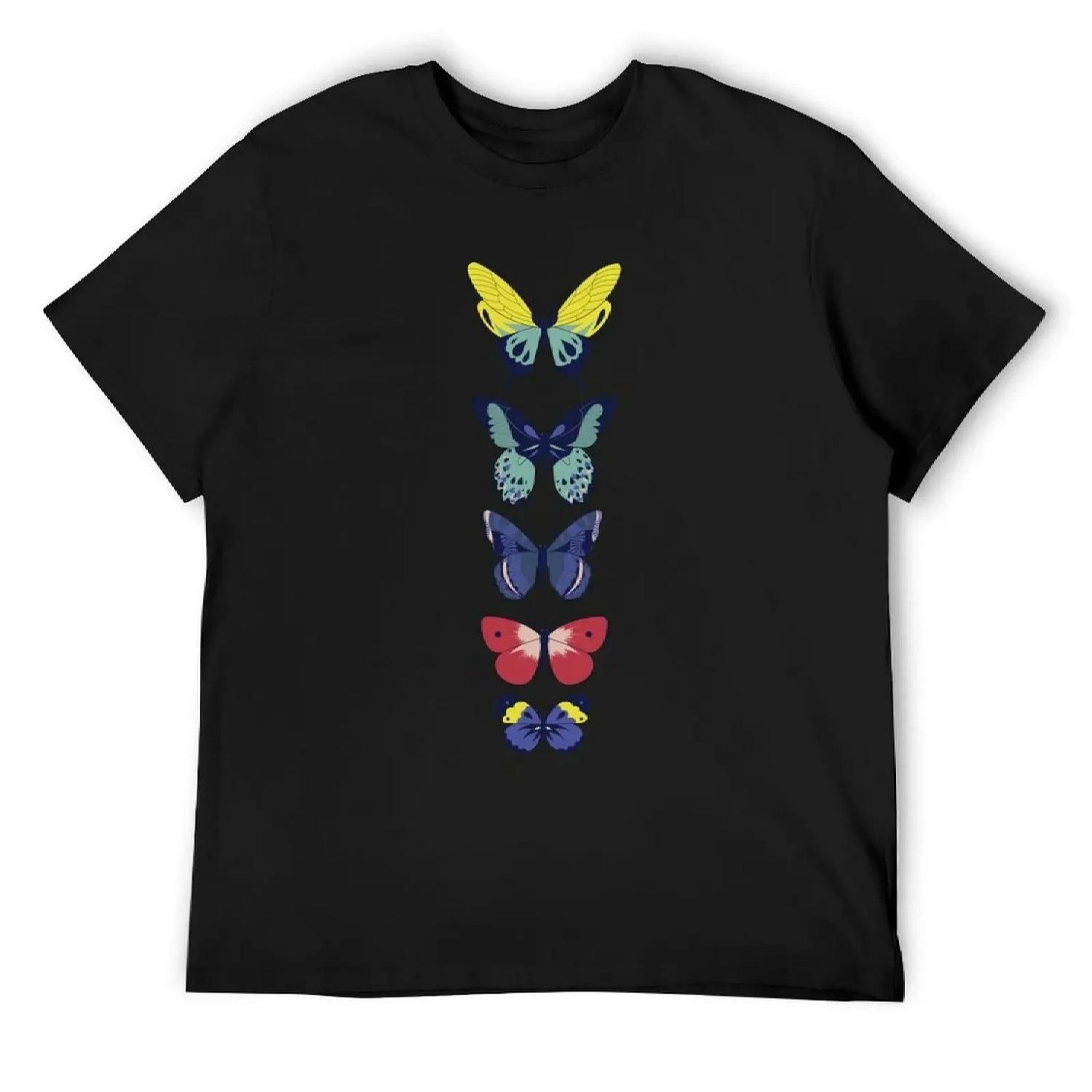 Butterflies T-Shirt custom t shirt graphic shirts sports fans essential t shirt Men s cotton t-shirt S