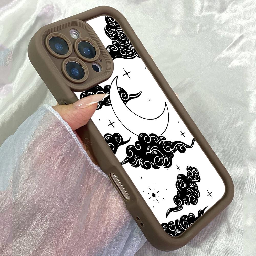JT524 Sweet Moon for iPhone 17 16 15 14 13 12 11 Pro Max Samsung S26 S25 Ultra A17 A07 A56 A16 A15 A06 A35 A55 Xiaomi 15T Redmi 15c 14C Soft Case