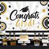 Fundo Dobrável para Formatura Poliéster Anti-Queda Não Desbota Banner Pendurável de Formatura Suprimentos para Festa