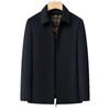 Mens Wool Blend Overcoat With Removable Down Inner Liner Slim Fit Turn-Down Collar Jacket Winter Business Casual Wear