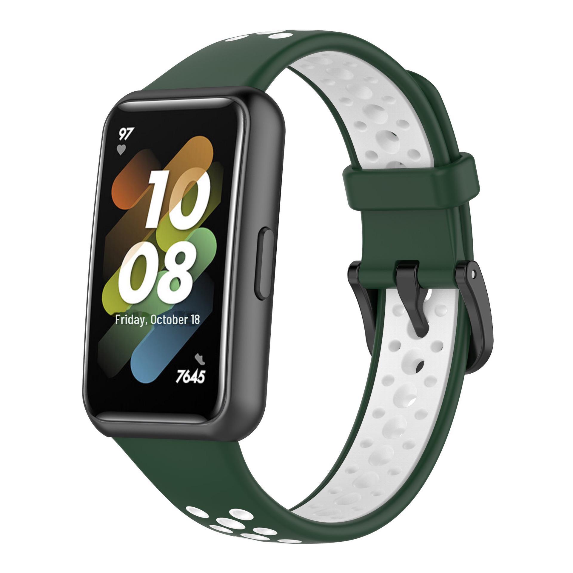 Сменный двухцветный дышащий ремешок из ТПУ для Huawei Band 7 Huawei Band 7
