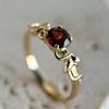 Trendy 2025 Red Zirconia Women's Ring with Diamond Inlay