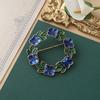 Spilla Femminile Vintage in Cristallo con Corona a Croce per Accessori Moda Regalo