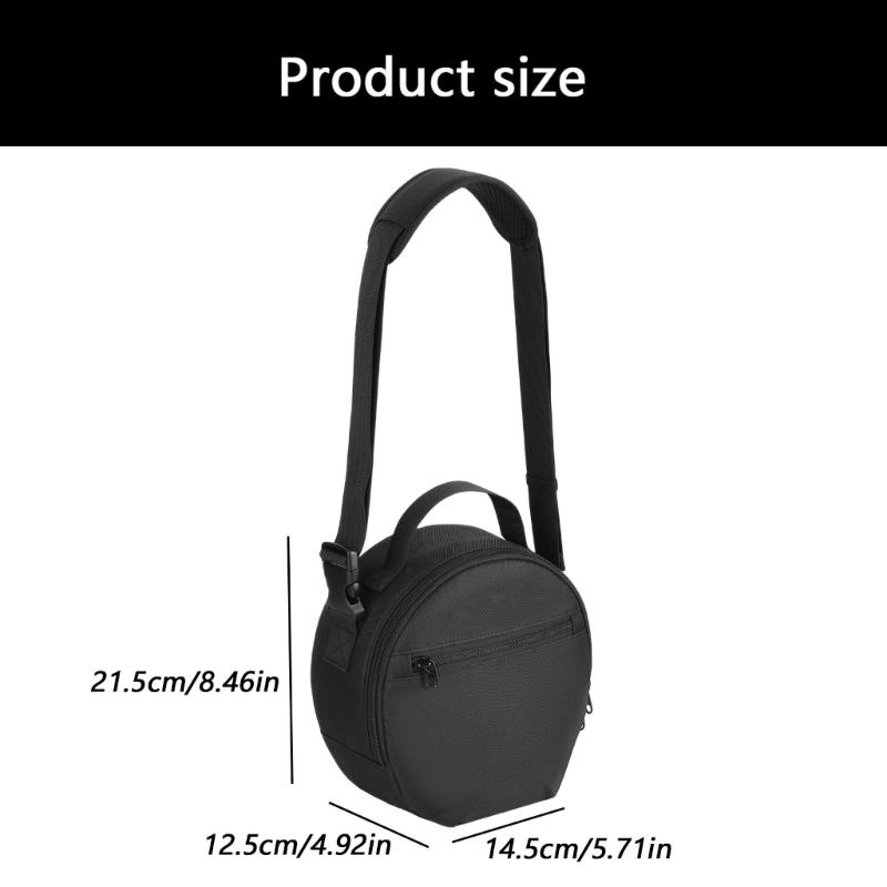 Headphone Carrying Case Organiser Bag with Zippered Pocket for Charging Cable Accessories Storage Black
