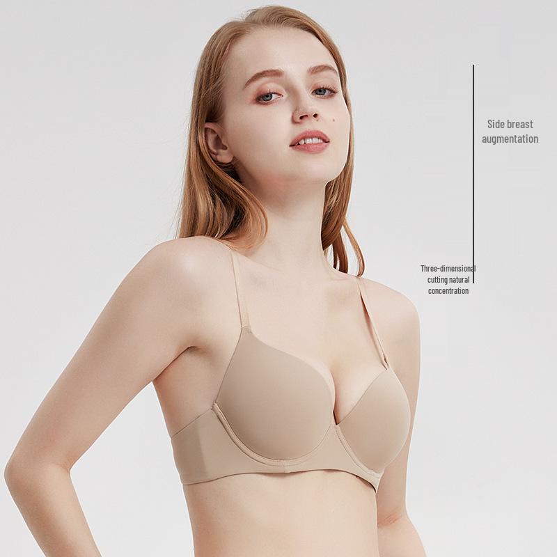 Sujetador Push-Up Sin Costuras Estilo Sudeste Asiático - Para Mujer, Copa Fina, Con Aros Cómodo, Diseño Suave de Una Sola Pieza