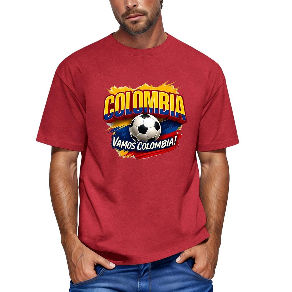Men's Casual Short Sleeve Crew Neck T-Shirt Soccer Graphic Print Top Lightweight Comfortable Fit