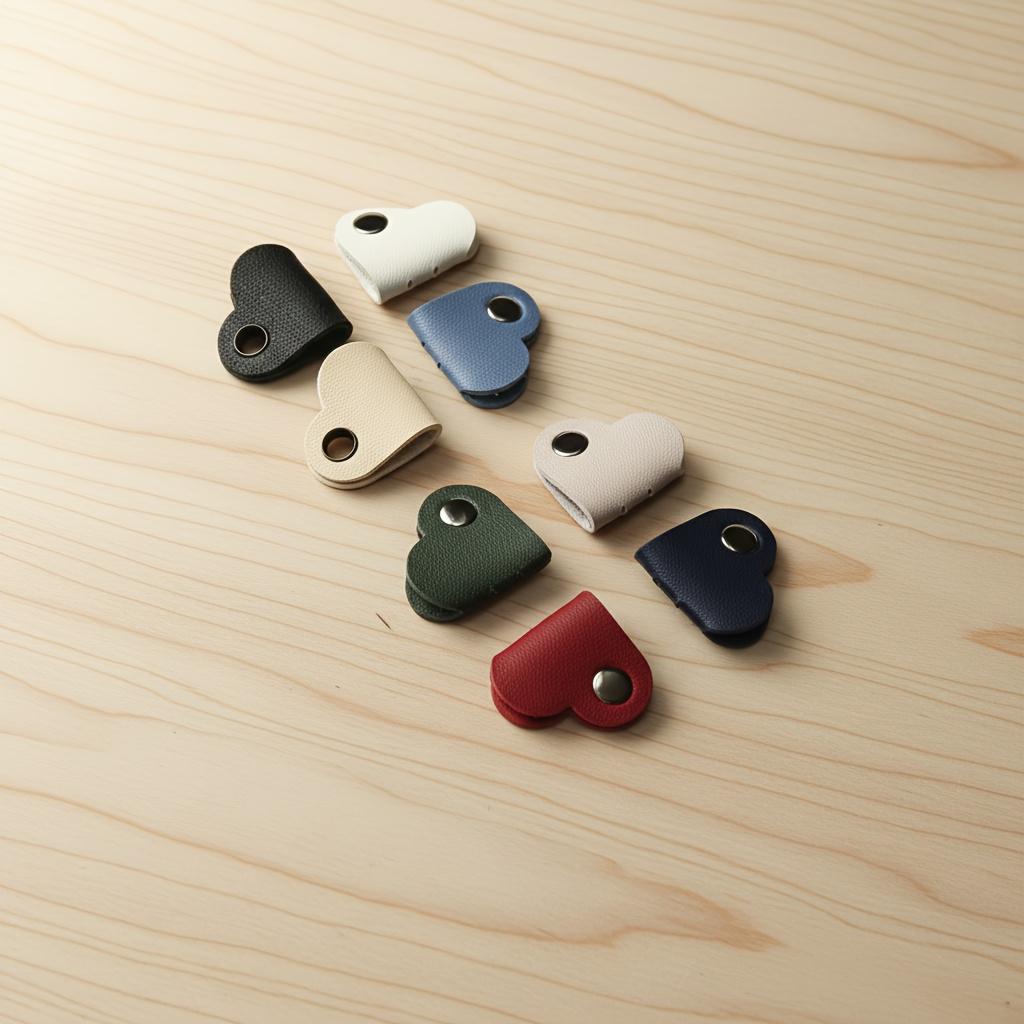 Herzförmiger Kabel-Organizer | Stilvolles Design für Damen und Herren, Hergestellt aus weichem, langlebigem und einfach zu bedienendem Material, Verhindert Kabelsalat