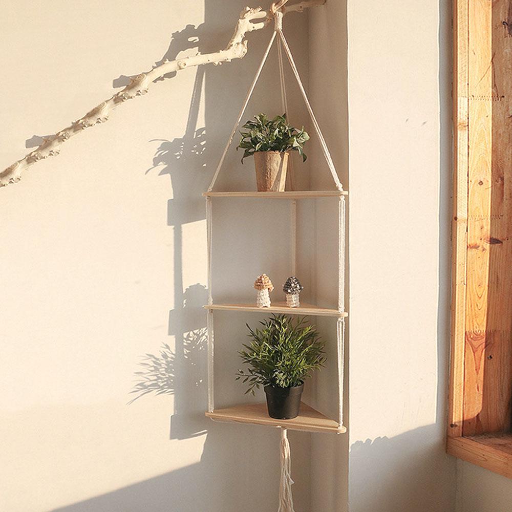 Nook Floating Shelves Wood Home Corner Storage Shelf Living Room Bedroom Wall Hanging Door Decor Triangle Shelf Display Stand