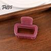 Anti-slip Hair Claw Hollow Square Design Claw, Semi-Transparent Back Head Shark Half-up Clip with Anti-Slip Teeth And Thick Elastic Spring for