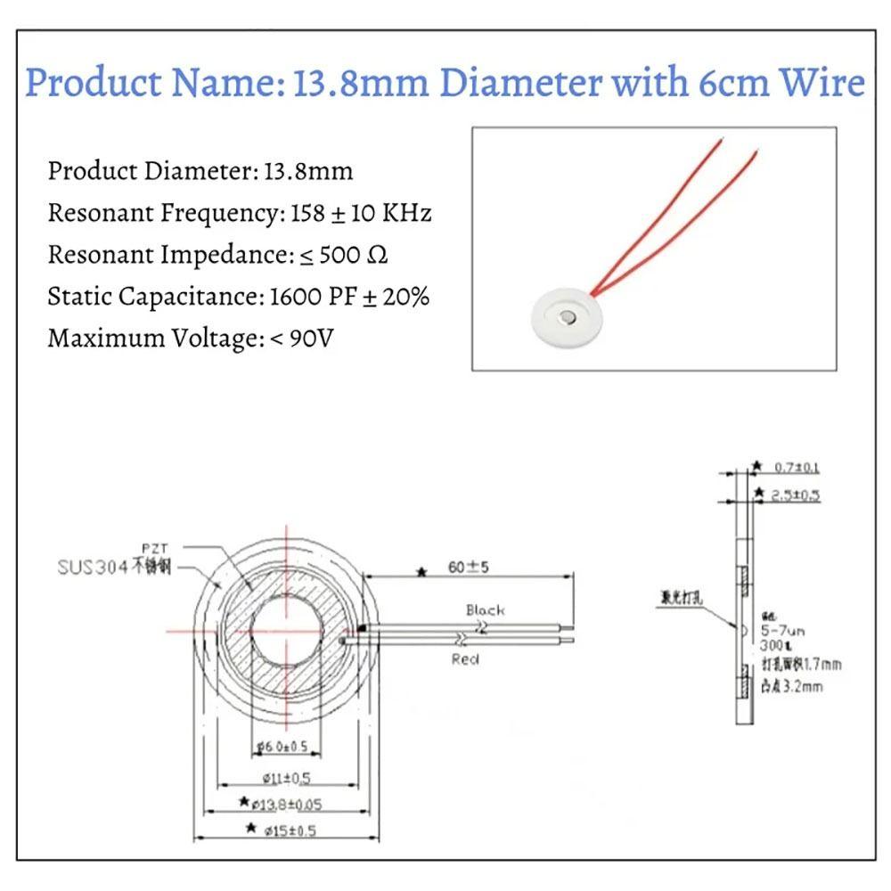 1Pcs 10/13.8/16/20/25mm Ultrasonic Atomization Film Plate  Air Humidifier Accessory