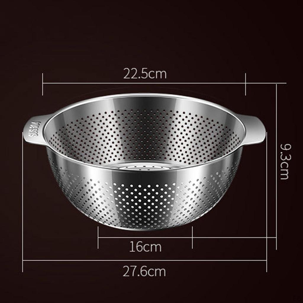 3L Food Strainer Supplies with Handles ,Salads Basket ,Stainless Steel Kitchen Colanders, for