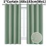 Curtain Blackout Insulated Bedroom Living Room Solid Color Curtains Decor Window
