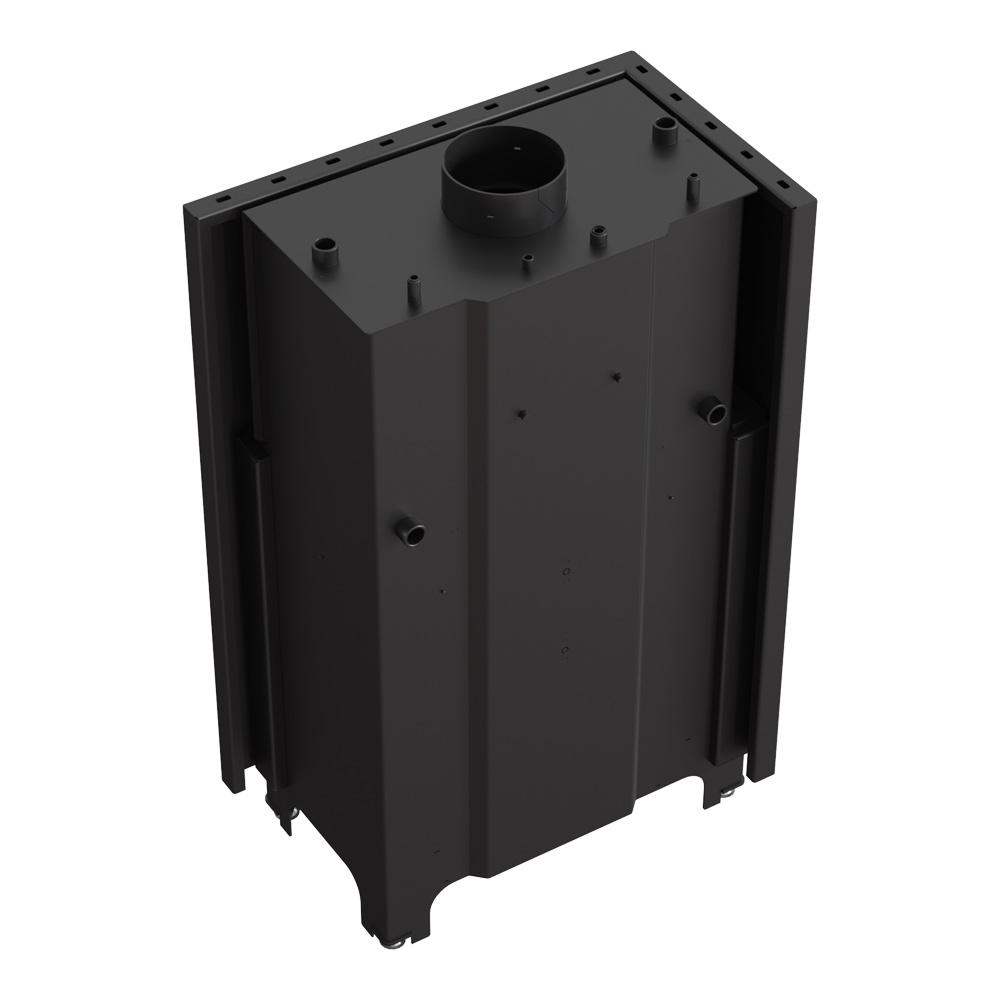 Water heating fireplace KRATKI MBA Left 17 kW Ø 200 black thermotec lining