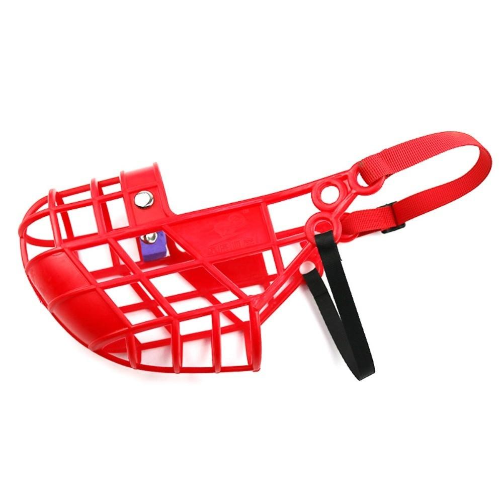 

Practical Adjustable Anti-Biting Mouth Cover Breathable Comfortable Dog Muzzle Buckle Bite Resistant Dog Mouth Mask Walking L красный