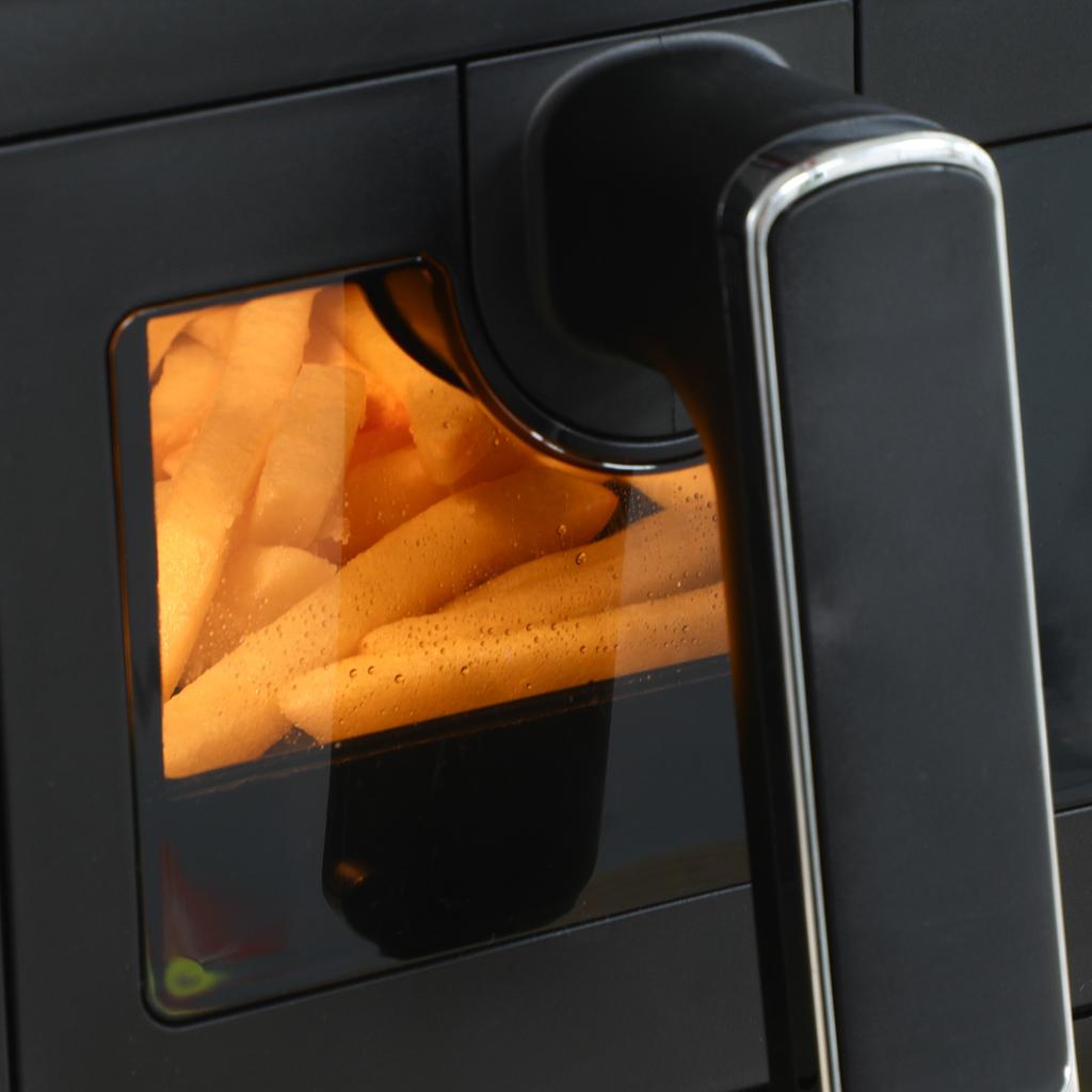 8L Dual Basket Air Fryer, 8-in-1 Air Fryer Oven with Digital Display, Visible, Timer, Preheat for Oil Free Low Fat Cooking, 2500W, Sync Finish, Sliver