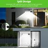 Solar Wall Light Outdoor IP68 Waterproof 3 Modes Motion Sensor Lamp with Remote Control for Garden Pathway Security Lighting
