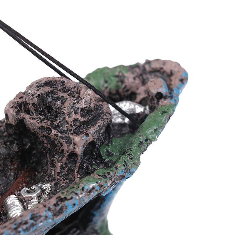 1 Pezzo Accessori Fai da Te per Acquario Acquario Serbatoio Pesci Paesaggio Nave Pirata Relitto Nave Decorazione Ornamento Barca in Resina