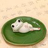 Ceramic Frog Calligraphy Pen Holder and Paperweight Set