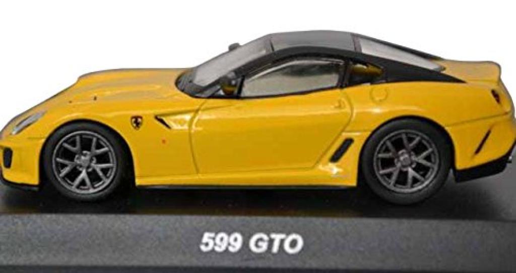 Kyosho Ferrari Miniature Car Collection 9 Circle K Sunkus 599 GTO Scale Single Item (Yellow) 1/64