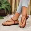 Fashion Summer Women Sandals Casual Roman Low Heel Sandals 2025 Fashion Pointed Toe Flats Trend Women Designer Shoes Sandalias De Mujer