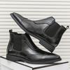Stivaletti Chelsea da Uomo Designer Alta Qualità Scarpe in Pelle da Uomo Moda Stile Britannico Scarpe Alte da Uomo Comfort Stivaletti alla Caviglia Business