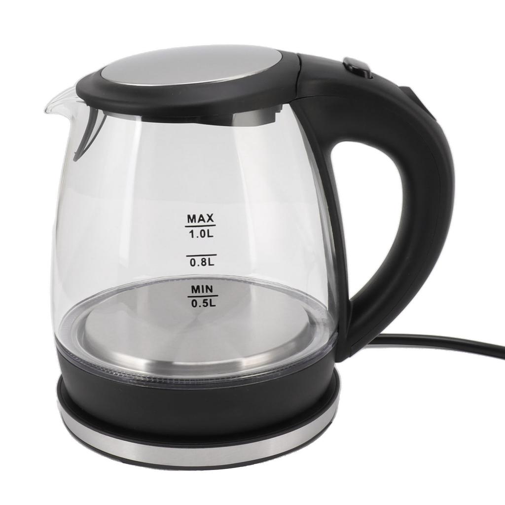 Electric Glass Kettle 2000W High Power 1L Large Capacity Automatic Power Off Blue Light Water Kettle