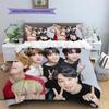 BTS Pattern Bedding Home Decoration Birthday Gift (1 * Duvet Cover + 2 * Pillowcase, Without Core)