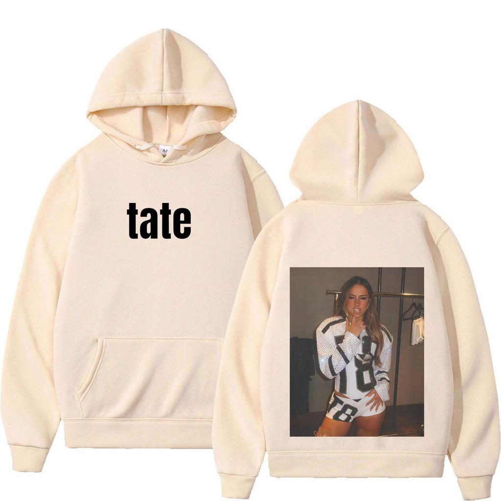 Singer Tate McRae Tour 2026 Print Hoodie neutral Fashion Vintage Sweatshirts Long Sleeves Casual Oversized Hip-hop Pullover
