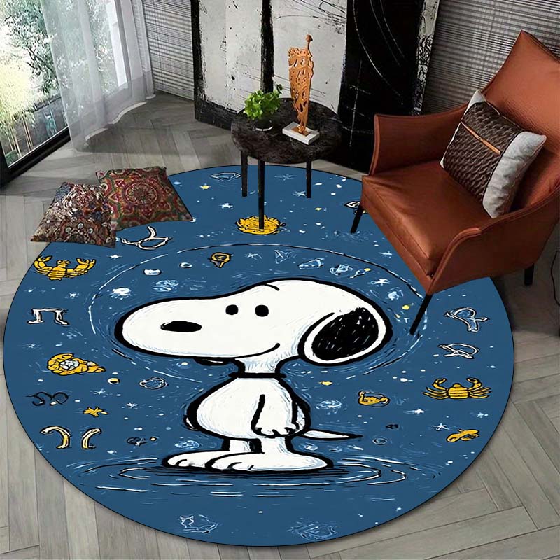 Lucky Red Rose Printed Round Carpet Anti Slip and Easy To Clean Ideal Carpet for Home or Vacation Homes Durable and Affordable