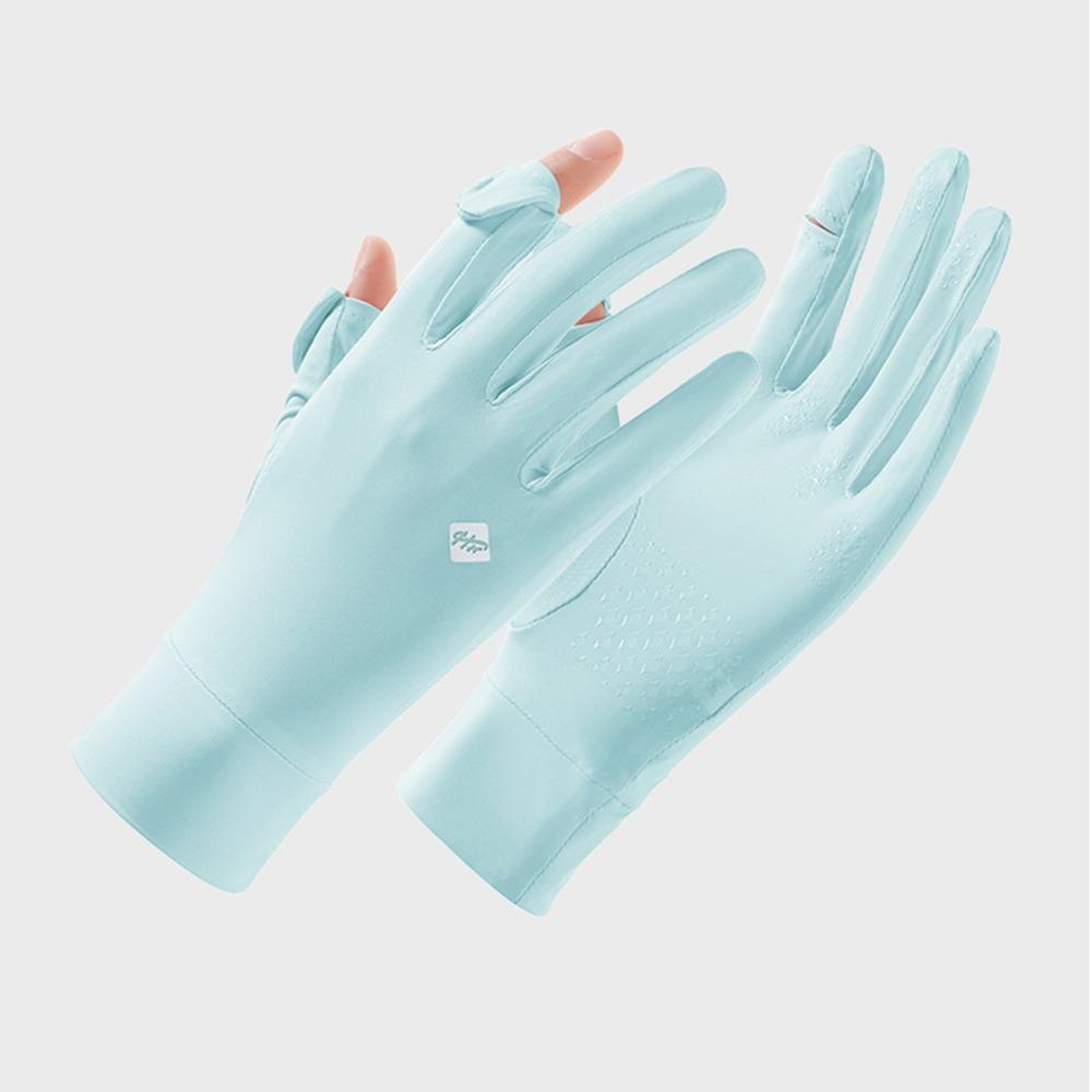 Anti-UV Women Sunscreen Gloves Silicone Anti Slip Summer Driving Mittens  Girl