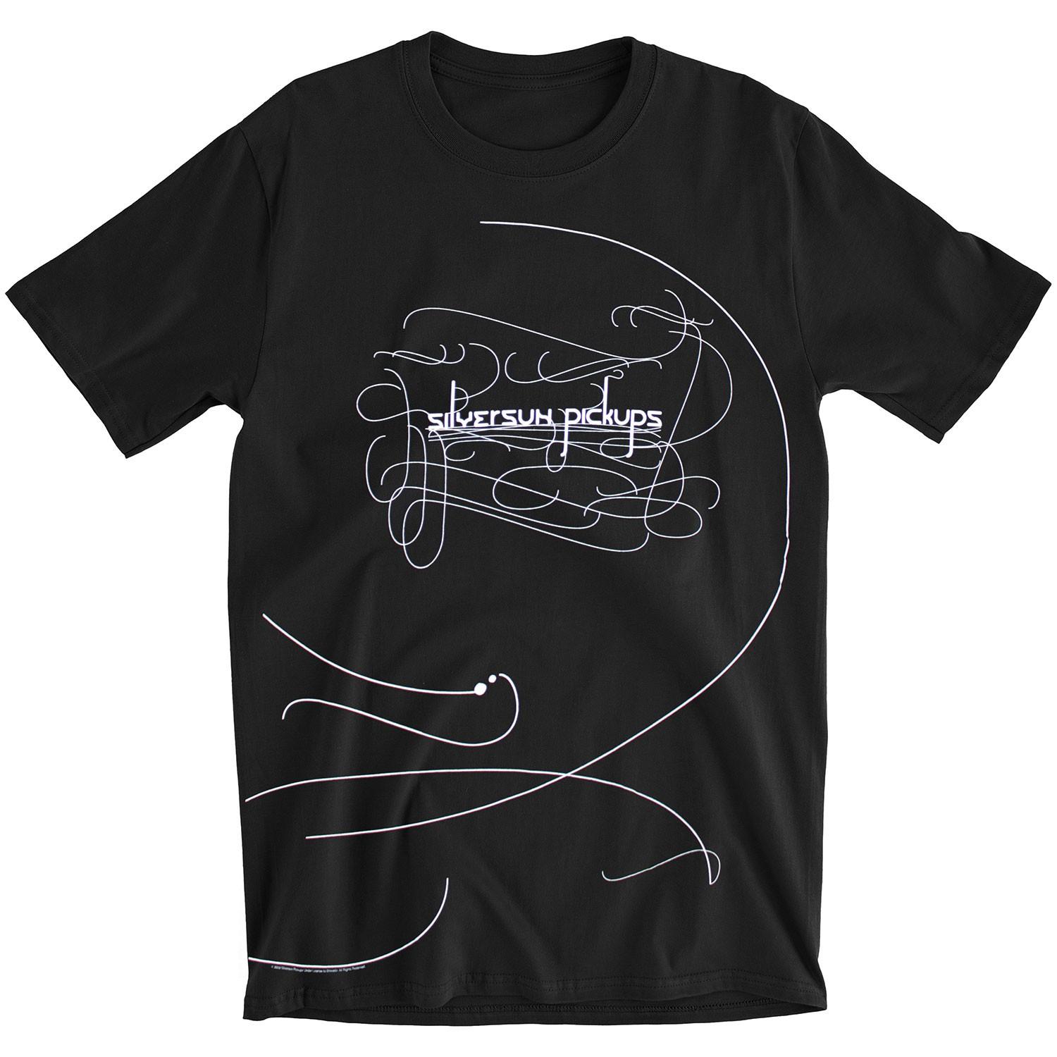 Men s Silversun Pickups Lines 2009 Tour Slim Fit T-shirt Small Black 3XL