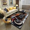 Vintage Motorcycle Bath Mat – Fade-Resistant Flannel Rectangular Rug for Bathroom Decor
