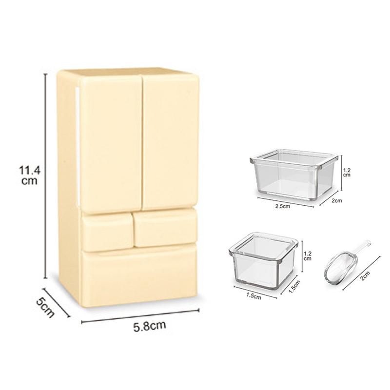 1:12 Dollhouse Miniature Refrigerator Simulation Home Appliances Model Home Decor Toy Doll House Accessories