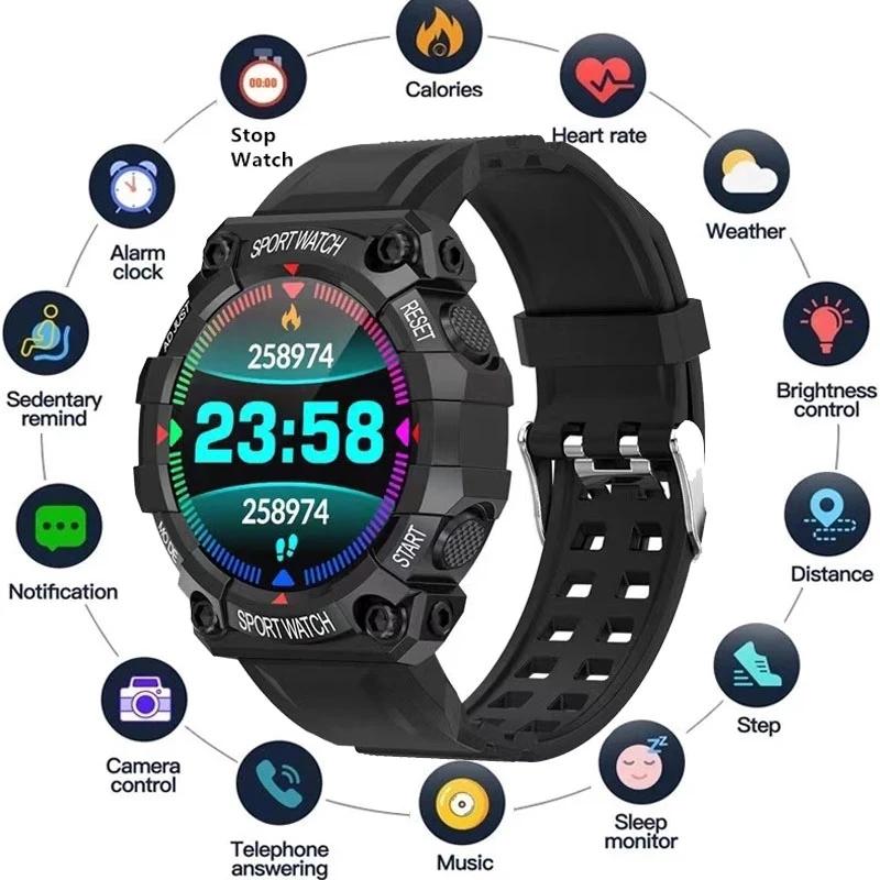 Y56 Smart Watch Men Women Full Round Color Screen Blood Pressure Heart Rate Monitor Fitness Outdoor Smart watch for Ios Android