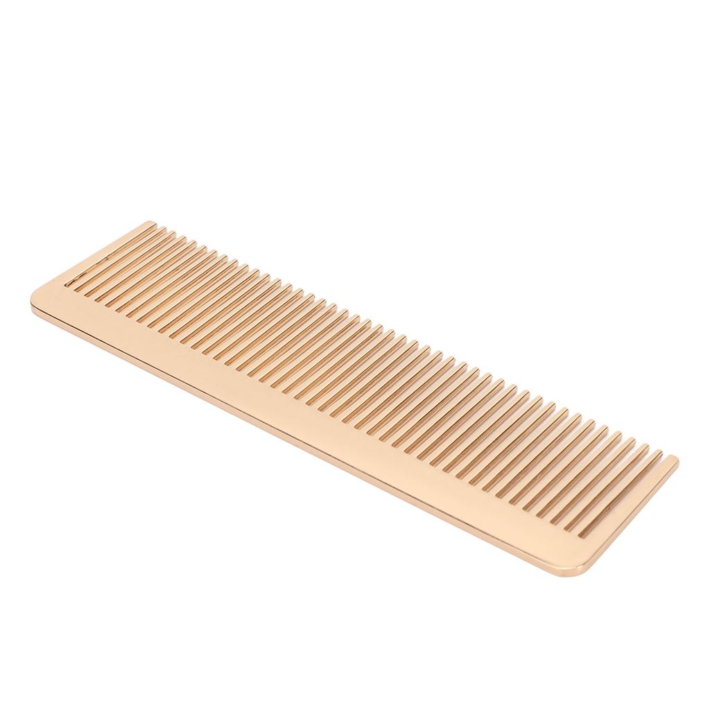 Hair Comb Mini Wide Teeth Styling Zinc Alloy Portable Beard Comb for Home Salon Golden