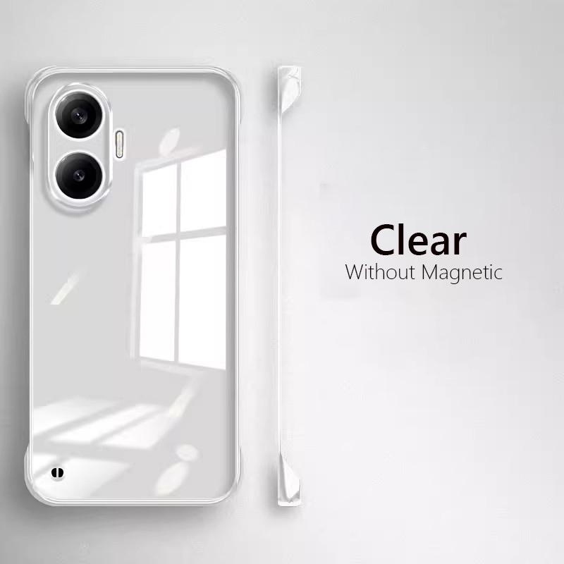 

Безрамочный Магнитный Тонкий Чехол для Magsafe для Xiaomi Poco F7 PocoF7 5G Беспроводная Зарядка Жесткая Задняя Крышка Poco F7