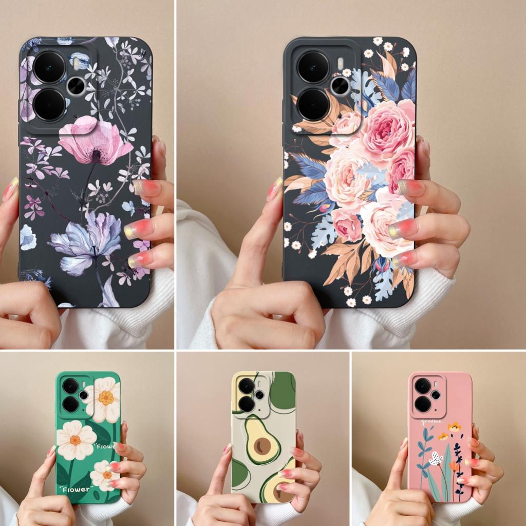 Pouzdro pro Oppo Realme Narzo 10 30 60 P3 C75x A5 Pro 14 14T 14X Luxusní pouzdra na telefon s květinovým potiskem Vysoce kvalitní nárazuvzdorný silikonový kryt pro Oppo