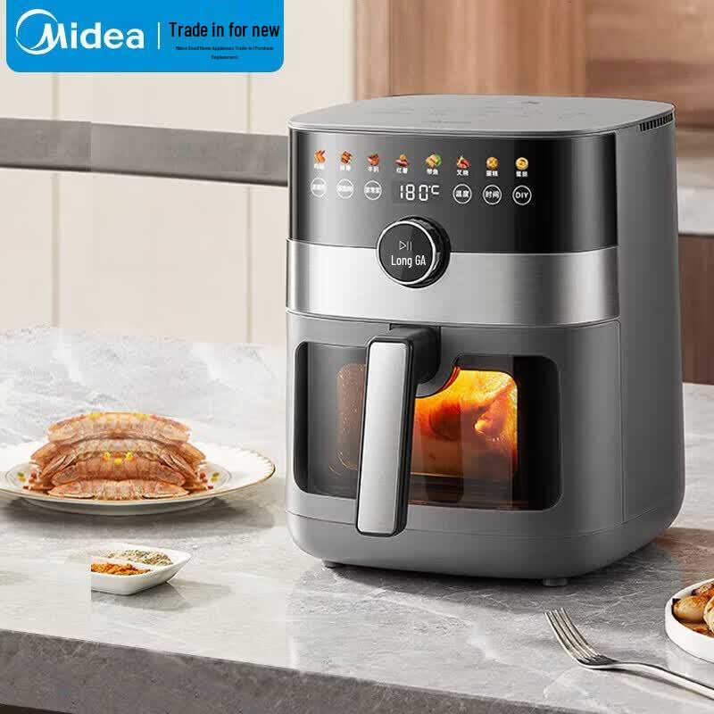 Midea 6.5L Smart Digital Air Fryer with Visual Window CN plug (adapter included)